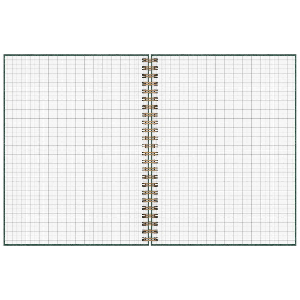 Notizbuch Premium Wire | A5, kariert, forest green
