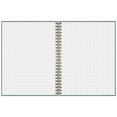 Notizbuch Premium Wire | A5, kariert, forest green