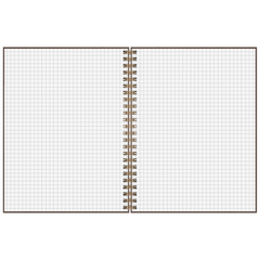 Notizbuch Premium Wire | A5, kariert, chocolate