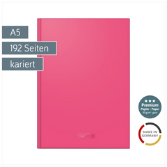 Notizbuch Premium Colour Line | A5, kariert, tulip