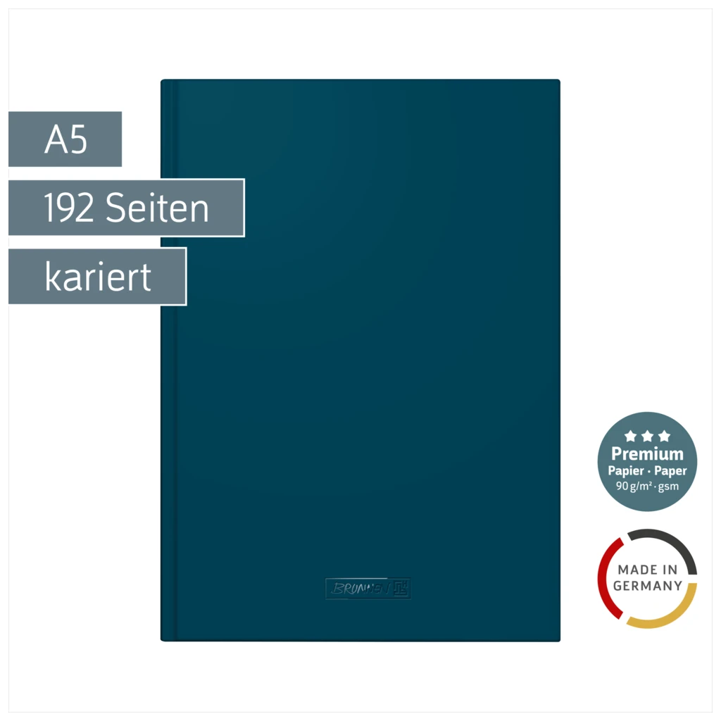 Notizbuch Premium Colour Line | A5, kariert, denim