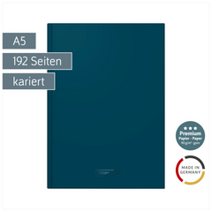 Notizbuch Premium Colour Line | A5, kariert, denim