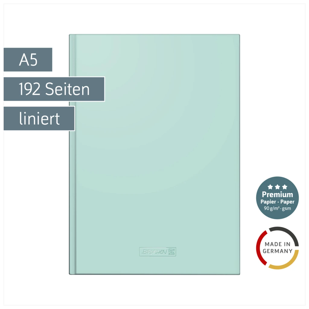 Notizbuch Premium Colour Line | A5, liniert, mint