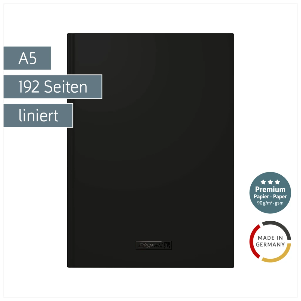 Notizbuch Premium Colour Line | A5, liniert, onyx