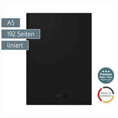 Notizbuch Premium Colour Line | A5, liniert, onyx