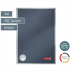 Notizbuch Premium Metallic | A4, liniert, anthrazit