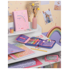 Freundebuch Magic Rainbow | 16,5×20 cm, 80 Seiten, rosa