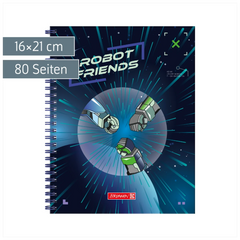Freundebuch Robot Heroes | 16×21 cm, 80 Seiten, dunkelblau
