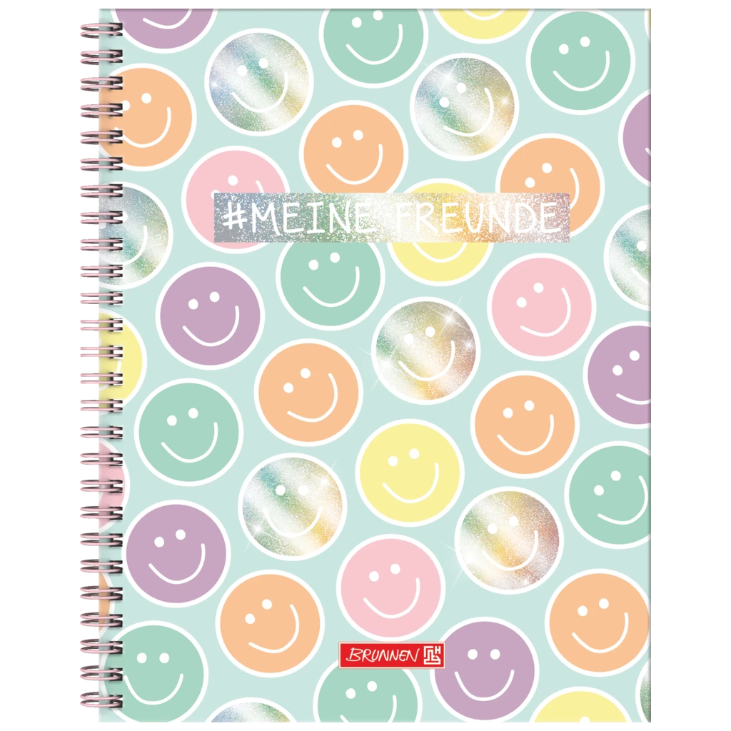 Freundebuch Happy Hippie | 16×21 cm, 80 Seiten, mehrfarbig, pastell