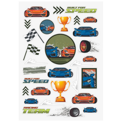 Freundebuch Fast Wheels | 16×21 cm, 80 Seiten, grün/mehrfarbig
