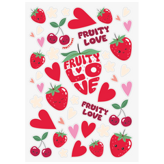 Freundebuch Fruity Love | 16×21 cm, 80 Seiten, rosa/rot