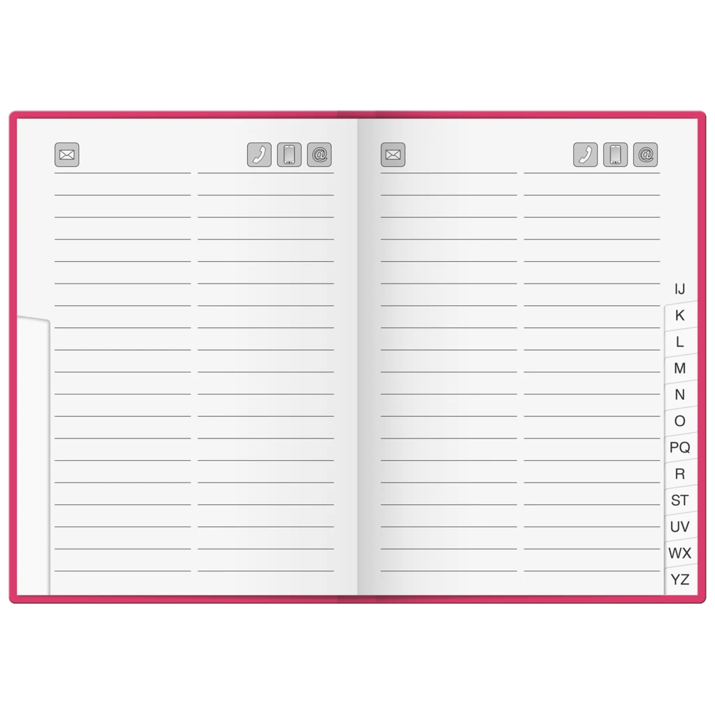 Adressbuch | 100×140 mm, 128 Seiten, sortiert
