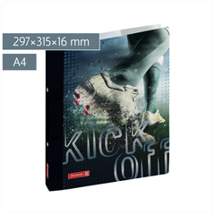 Ringbuch Fußball | A4, 2 Ringe, Füllhöhe: 16 mm, schwarz/silber