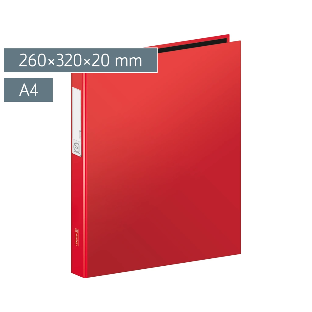 Ringbuch | A4, 2 Ringe, Füllhöhe: 20 mm, rot