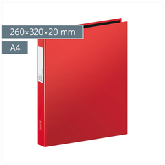 Ringbuch | A4, 2 Ringe, Füllhöhe: 20 mm, rot