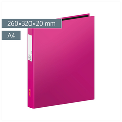 Ringbuch | A4, 2 Ringe, Füllhöhe: 20 mm, pink