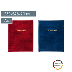 Zeugnis-Ringbuch | A4, 4-Ring-Reiß-Mechanik, Füllhöhe: 20 mm, sortiert