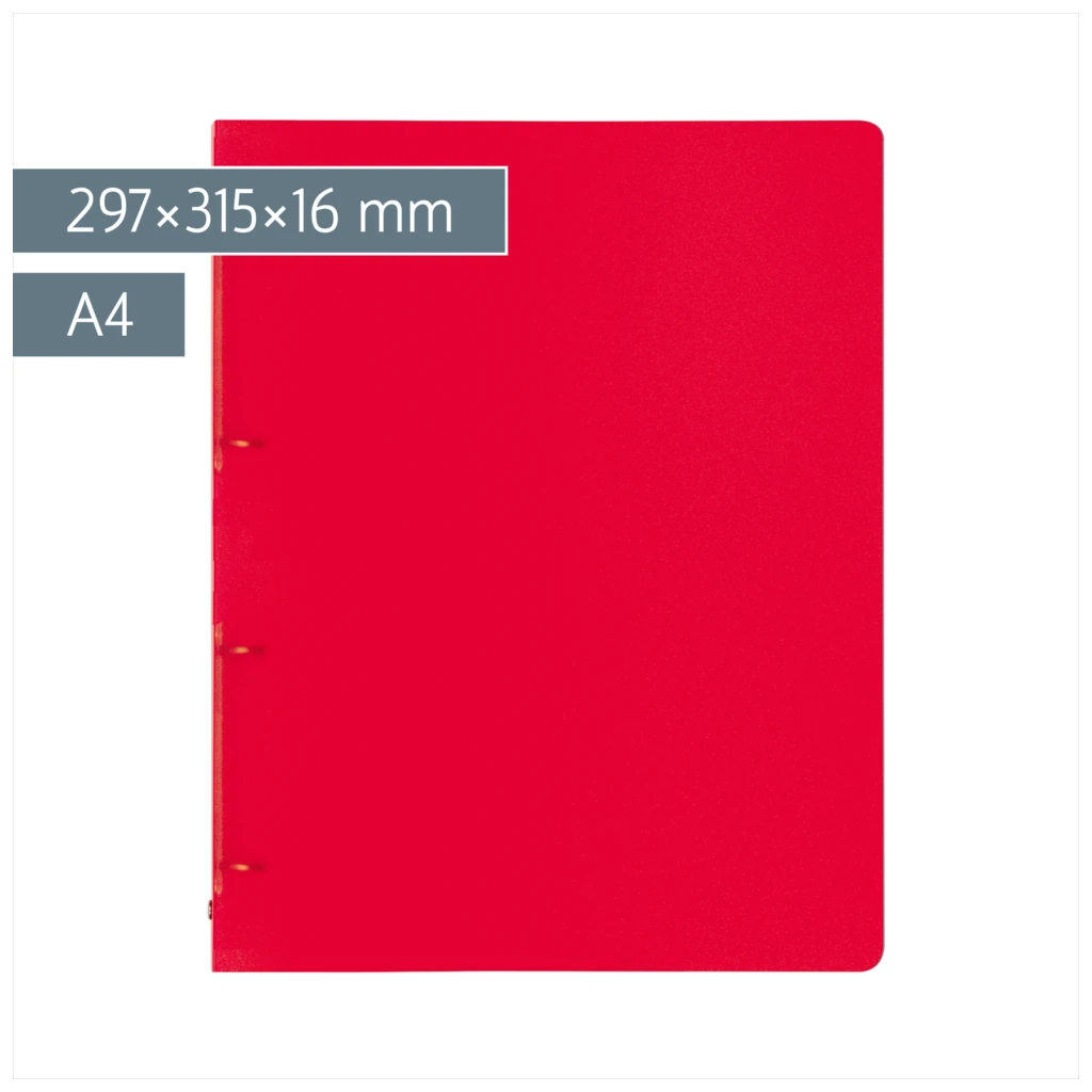 Ringbuch FACT!pp | A4, 4 Ringe, Füllhöhe: 16 mm, red