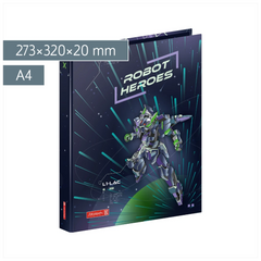 Ringbuch Robot Heroes | A4, 2 Ringe, Füllhöhe: 20 mm, dunkelblau/lila