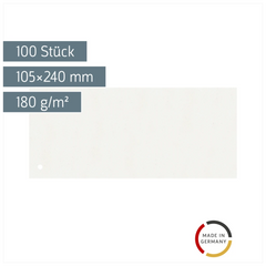 Trennstreifen | 105×240 mm, weiß, 100 Stück