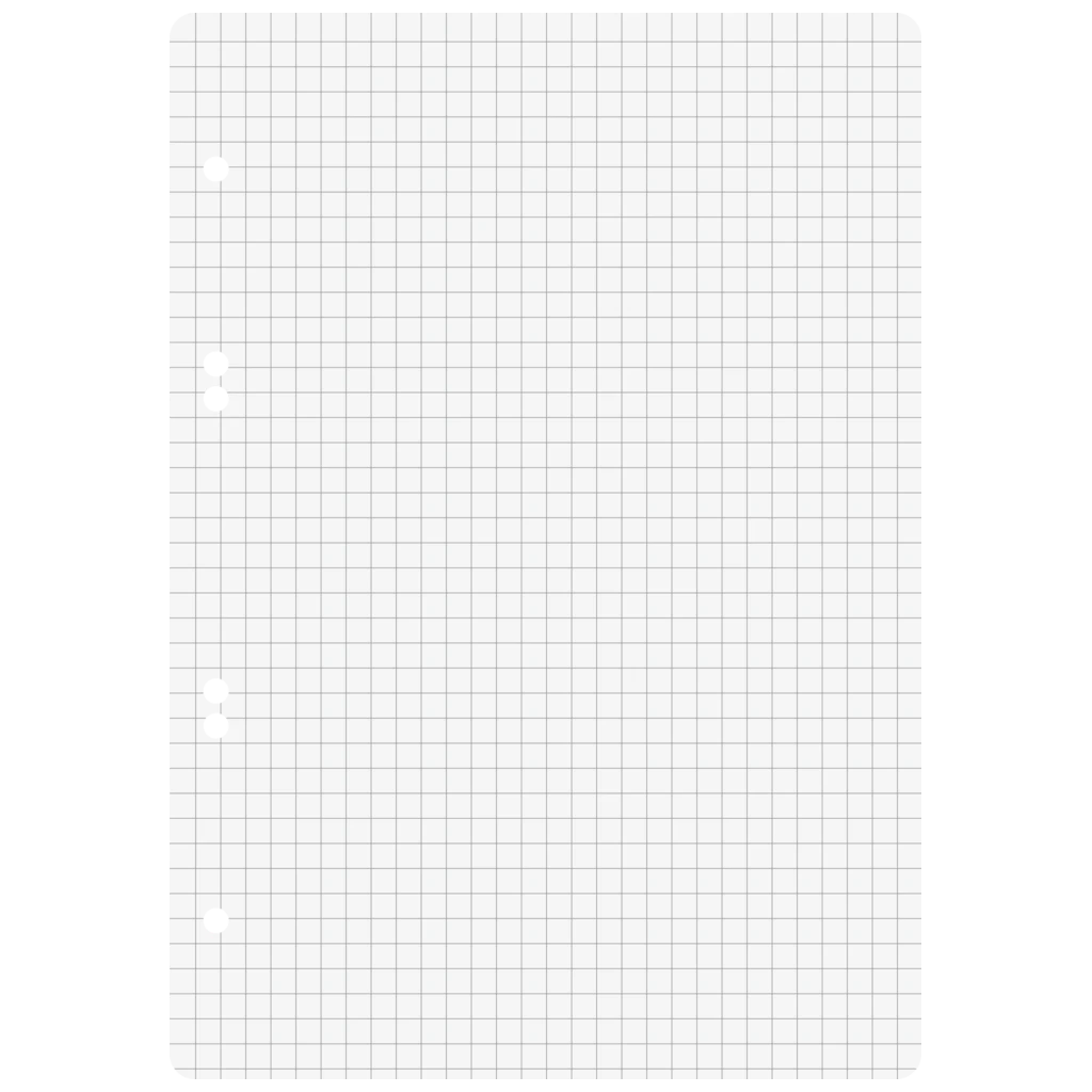 Ringbucheinlagen | A5, 5 mm kariert, weiß, 50 Blatt