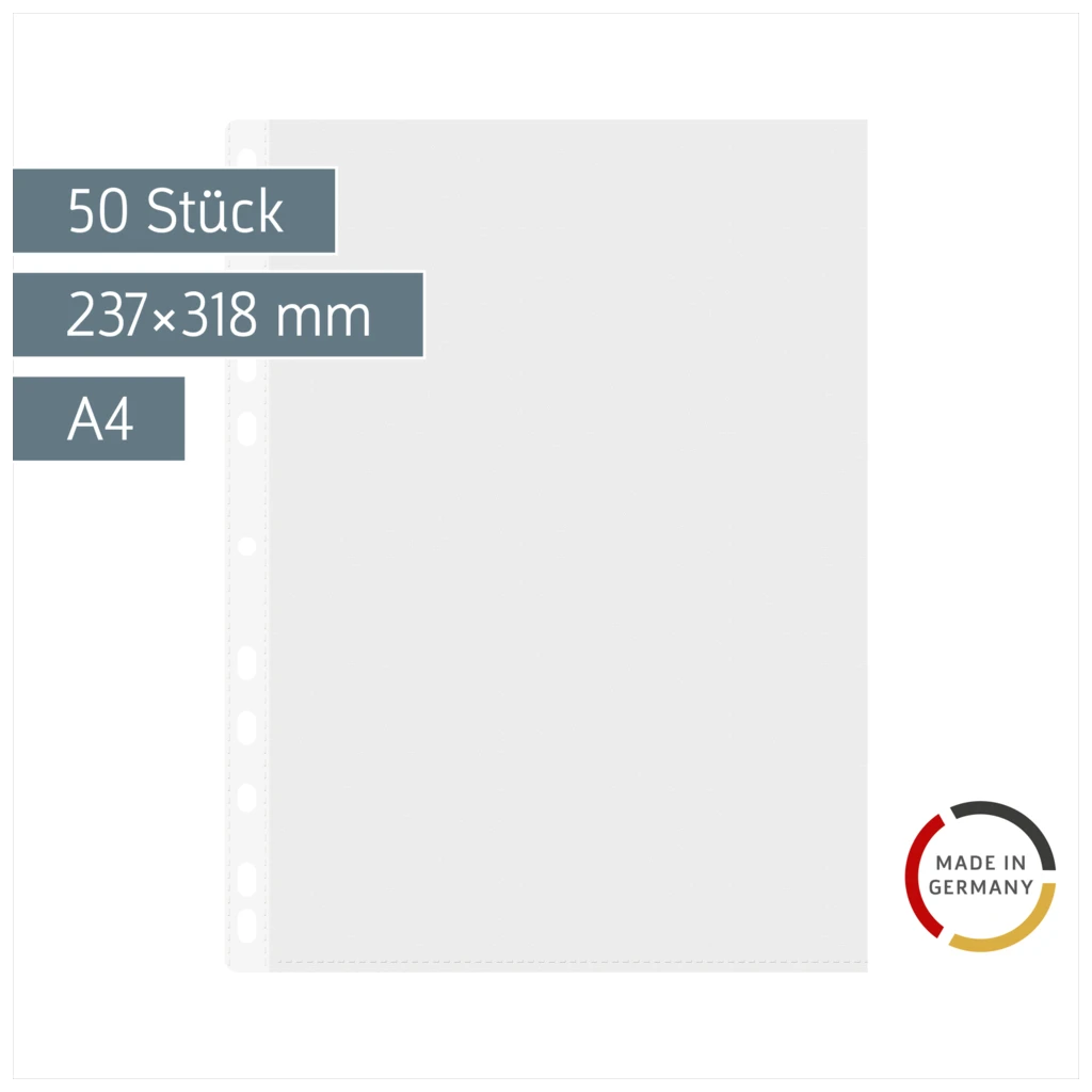 Prospekthüllen | A4, transparent, 50 Stück