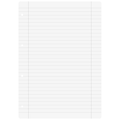 Ringbucheinlagen | A4, liniert mit Randlinie innen und außen, weiß, 50 Blatt