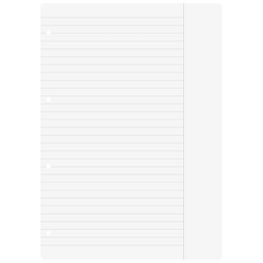 Ringbucheinlagen | A4, liniert mit Rand, weiß, 100 Blatt