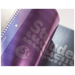 Collegeblock Premium Student „Noten“ | A4, Lineatur 14, 50 Blatt, violett