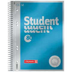 Collegeblock Premium Student | A5, punktiert, 80 Blatt, blau