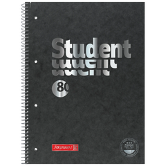 Collegeblock Premium Student FACT!plus | A4, Lineatur 27, 80 Blatt, schwarz/silber