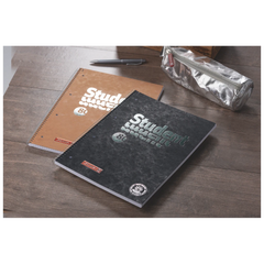 Collegeblock Premium Student FACT!plus | A4, Lineatur 28, 80 Blatt, braun/silber