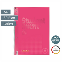 Collegeblock Premium Student Colour Code | A4, Lineatur 26, 80 Blatt, tulip