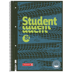 Collegeblock Premium Student Fast Wheels | A4, Lineatur 27, 80 Blatt, blau/mehrfarbig