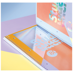 Collegeblock Premium Student „Intoxicate“ | A4, Lineatur 27, 80 Blatt, koralle/silber irisierend