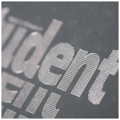 Collegeblock Premium Student „Hardwired“ | A4, Lineatur 27, 80 Blatt, schwarz/silber