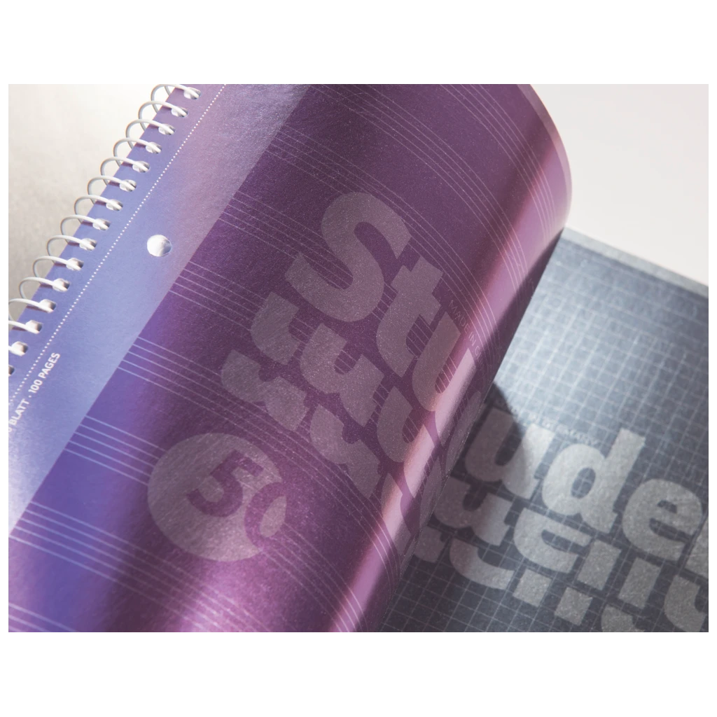Collegeblock Premium Student „Noten“ | A4, Lineatur 14, 50 Blatt, violett
