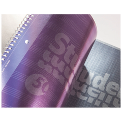 Collegeblock Premium Student „Noten“ | A4, Lineatur 14, 50 Blatt, violett