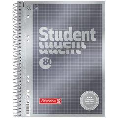 Collegeblock Premium Student | A5, Lineatur 5, 80 Blatt, anthrazit