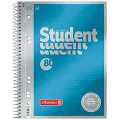Collegeblock Premium Student | A5, punktiert, 80 Blatt, blau