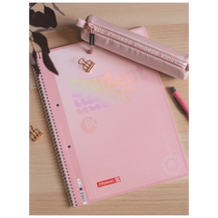 Collegeblock Premium Student „Pastell“ | A4, Lineatur 27, 80 Blatt, pastellrosa