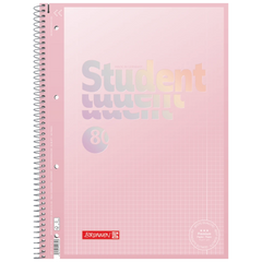 Collegeblock Premium Student „Pastell“ | A4, Lineatur 28, 80 Blatt, pastellrosa