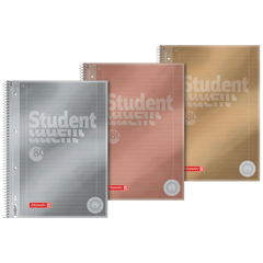 Collegeblock Premium Student Metallic | A4, Lineatur 27, 80 Blatt, sortiert
