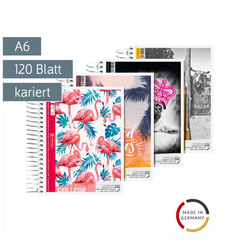 Collegeblock „Trend“ | A6, kariert, 120 Blatt, sortiert