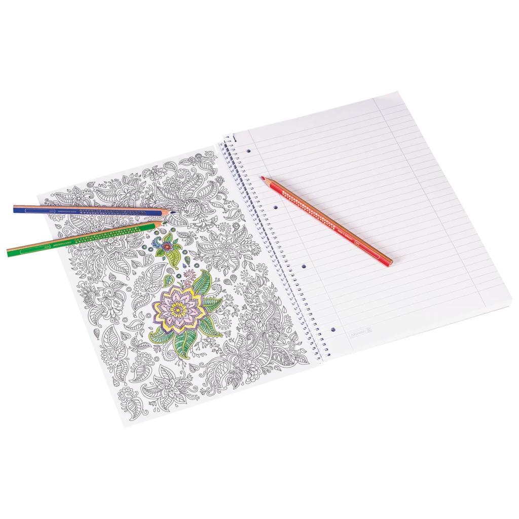 Collegeblock Premium Student „Papagei“ ZENart | A4, Lineatur 27, 80 Blatt, weiß