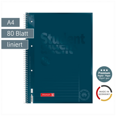 Collegeblock Premium Student Colour Code | A4, Lineatur 25, 80 Blatt, denim