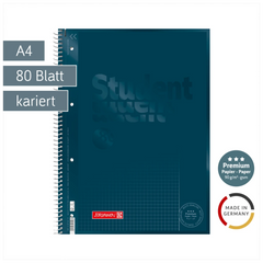 Collegeblock Premium Student Colour Code | A4, Lineatur 26, 80 Blatt, denim