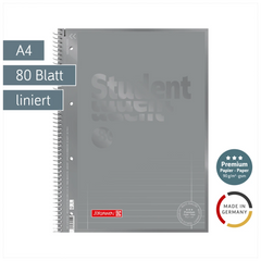 Collegeblock Premium Student Colour Code | A4, Lineatur 27, 80 Blatt, silver