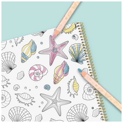 Collegeblock Premium Student Sunny Ocean | A4, Lineatur 27, 80 Blatt, mehrfarbig, pastell