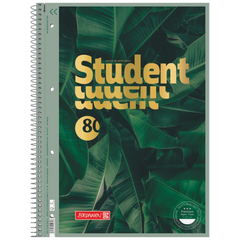 Collegeblock Premium Student „Jungle“ | A4, Lineatur 28, 80 Blatt, grün/gold